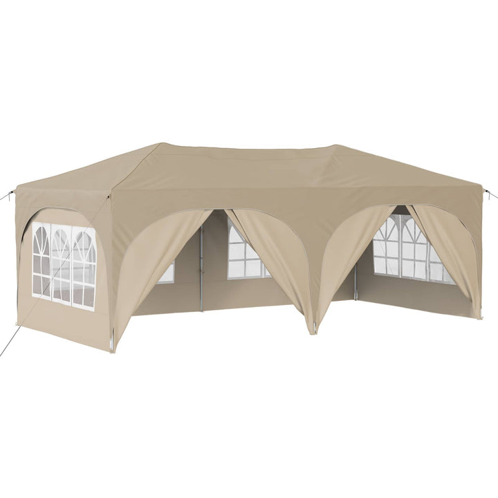 Pop-up Festtelt 575 x 288 x 245 cm Cremefarvet Oxford stof