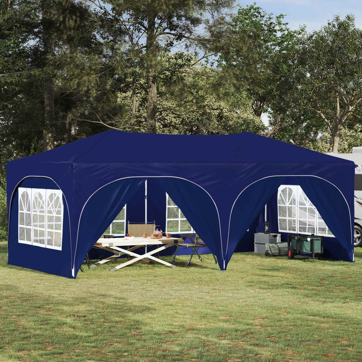 Pop-up Festtelt Blå 575 x 288 x 245 cm Oxford stof