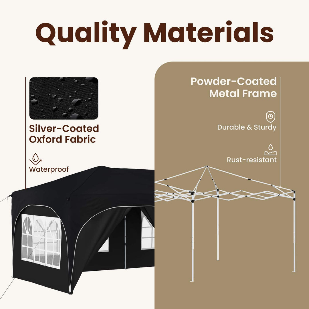 Pop-up Festtelt 575 x 288 x 245 cm Antracit Oxford stof