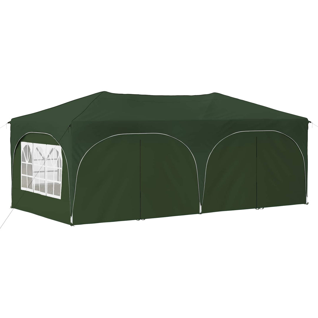 Pop-up Festtelt 575 x 288 x 245 cm Grøn Oxford stof