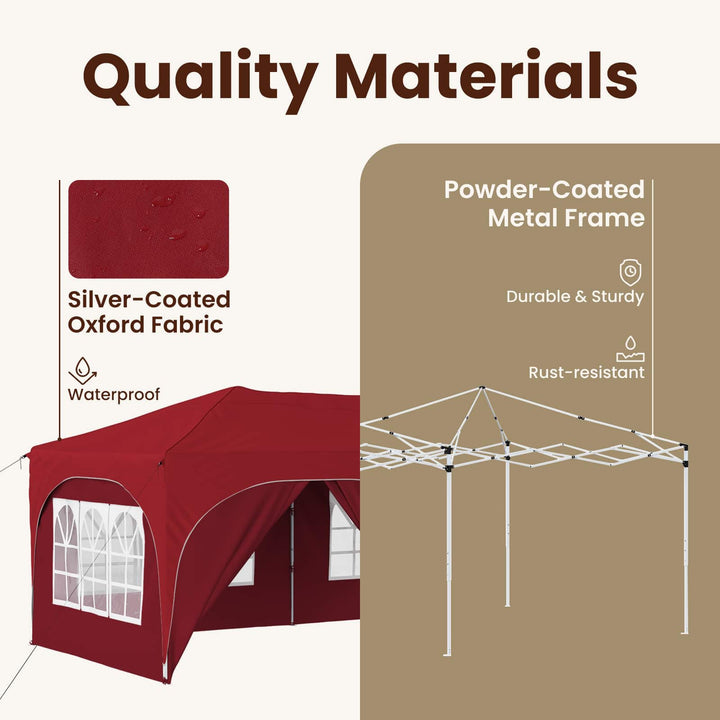 Pop-up Festtelt 575 x 288 x 245 cm Bordeaux Oxford stof