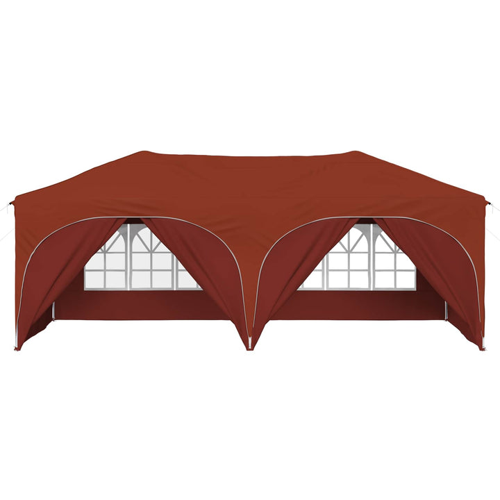 Pop-up Festtelt 575 x 288 x 245 cm Terrakotta Oxford stof