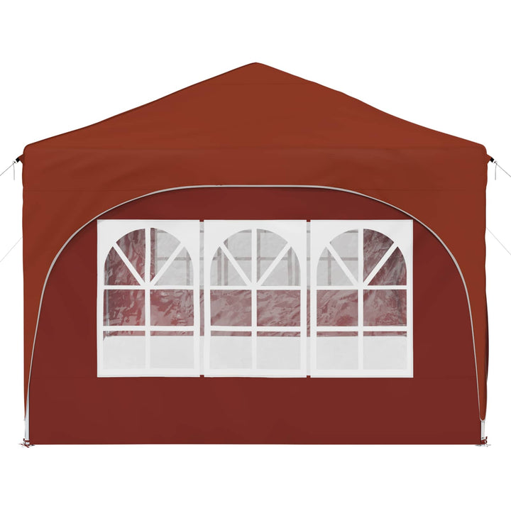Pop-up Festtelt 575 x 288 x 245 cm Terrakotta Oxford stof