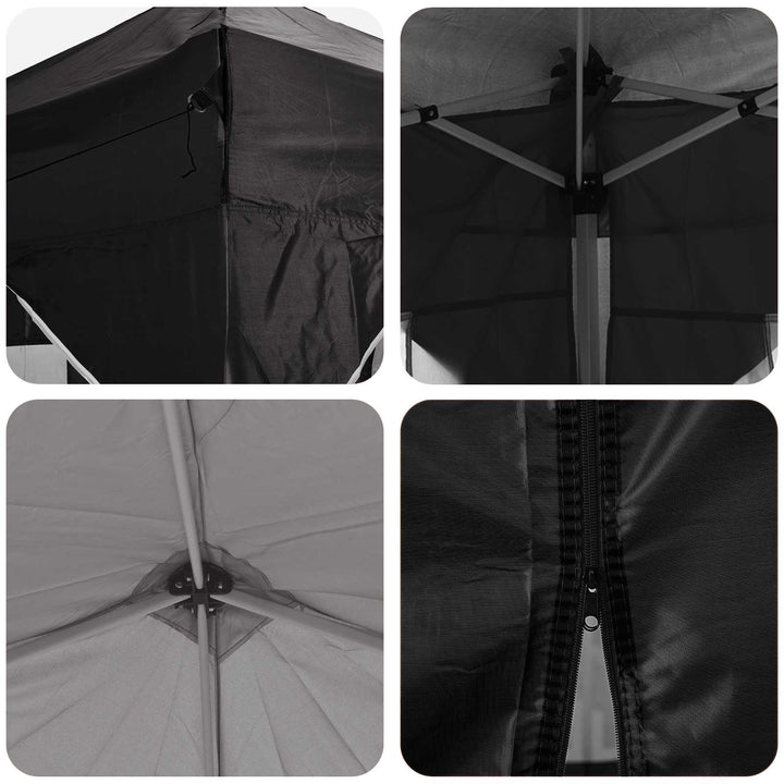 Pop-up Festtelt 575 x 288 x 245 cm Sort Oxford stof