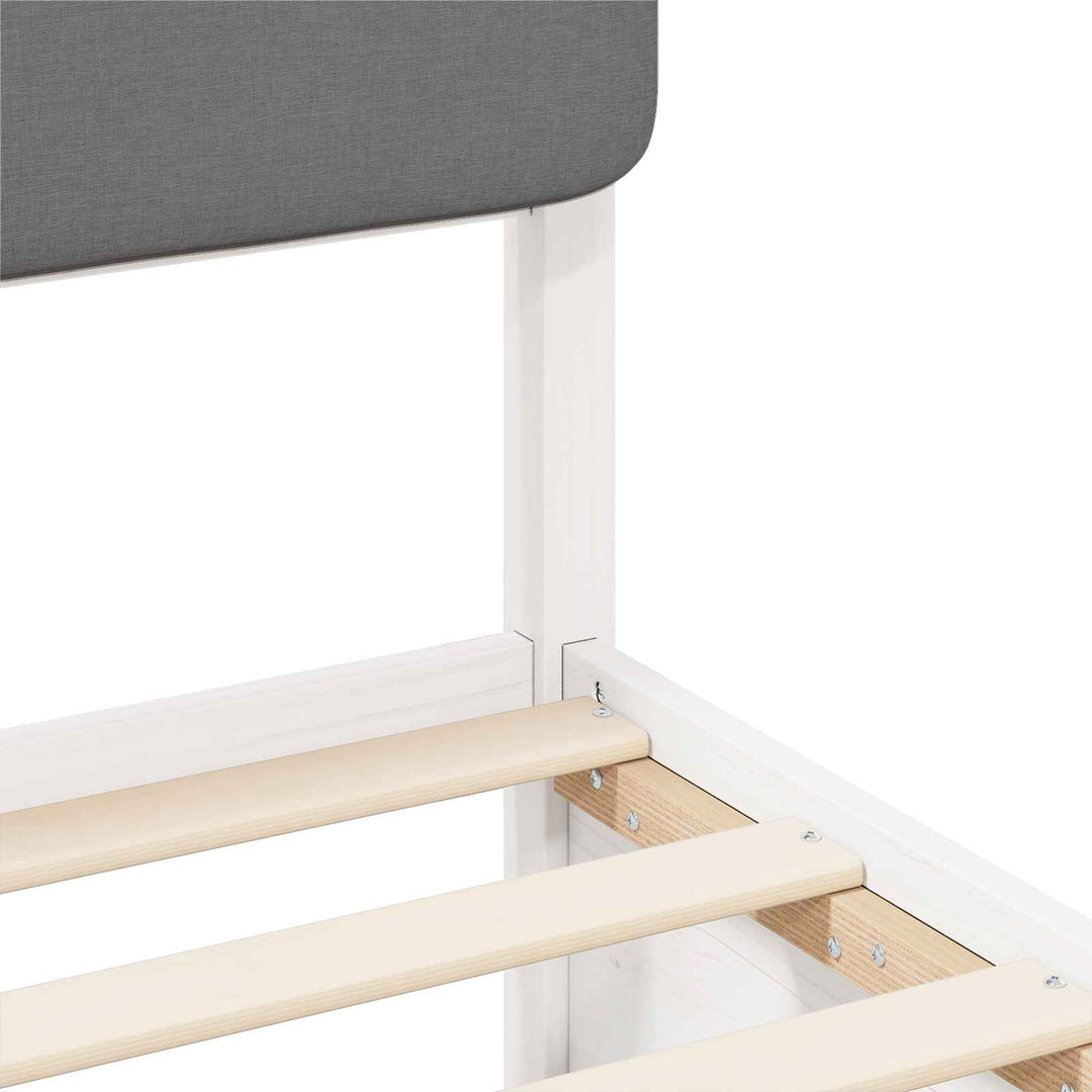 Sengestel med Polstret Hovedgavl Lysegrå 200 x 200 cm