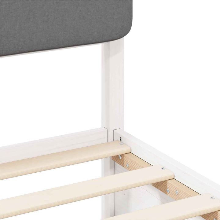 Sengestel med Polstret Hovedgavl Lysegrå 200 x 200 cm