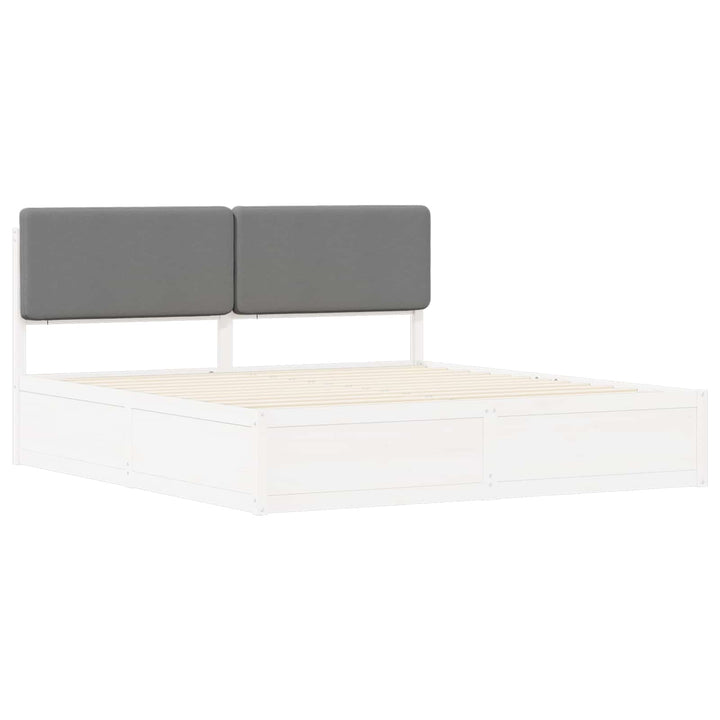 Sengestel med Polstret Hovedgavl Lysegrå 200 x 200 cm