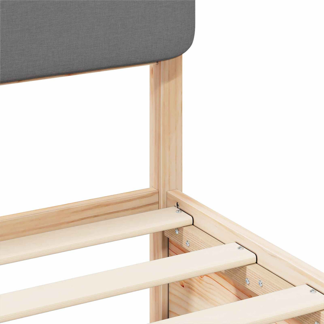 Sengestel med Polstret Hovedgavl Lysegrå 180 x 200 cm