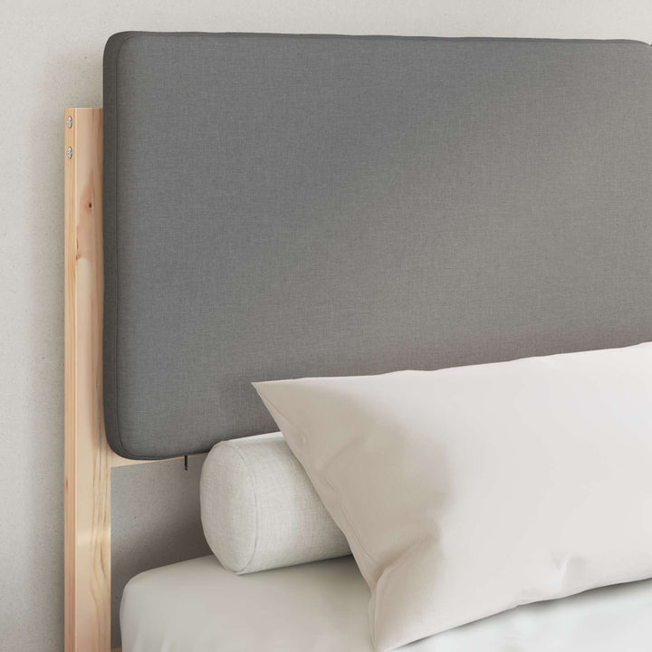 Sengestel med Polstret Hovedgavl Lysegrå 160 x 200 cm