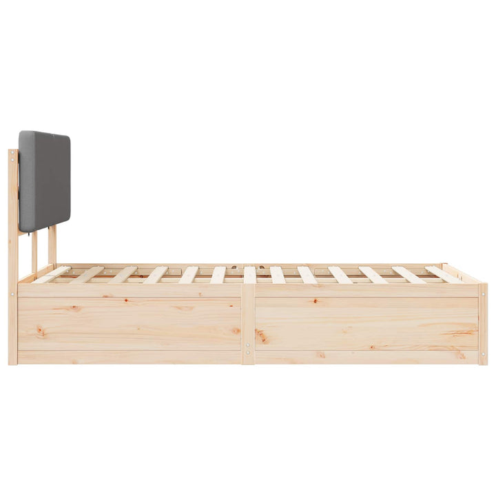 Sengestel med Polstret Hovedgavl Lysegrå 160 x 200 cm