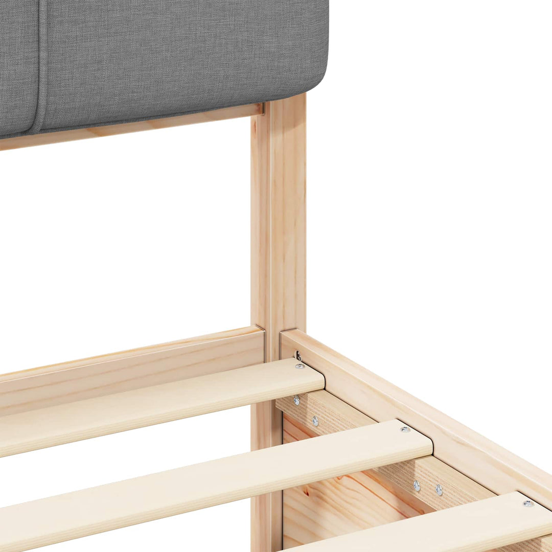 Sengestel med Polstret Hovedgavl Lysegrå 180 x 200 cm