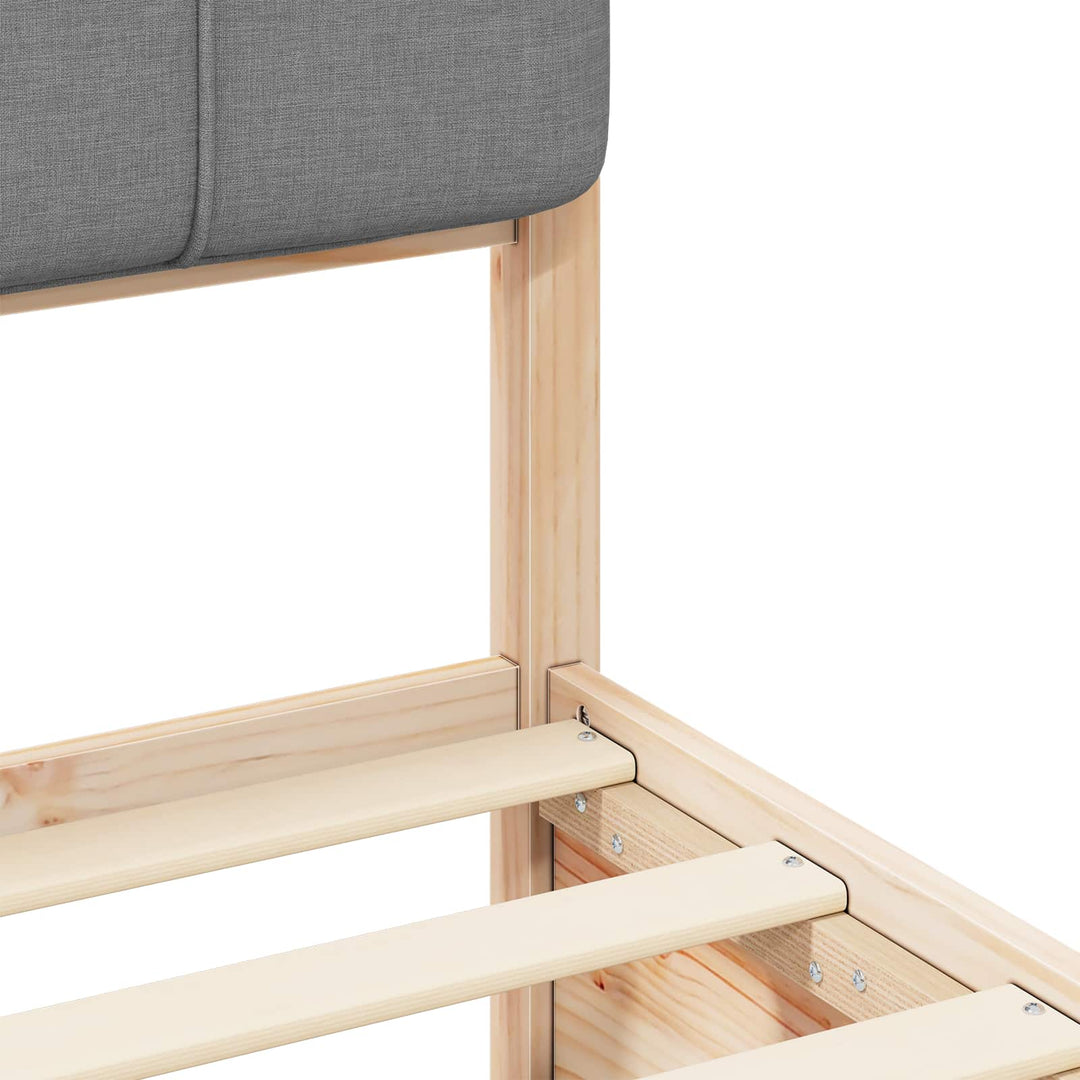 Sengestel med Polstret Hovedgavl Lysegrå 160 x 200 cm