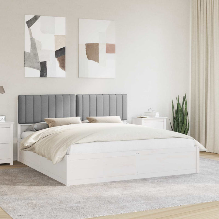 Sengestel med Polstret Hovedgavl Lysegrå 180 x 200 cm