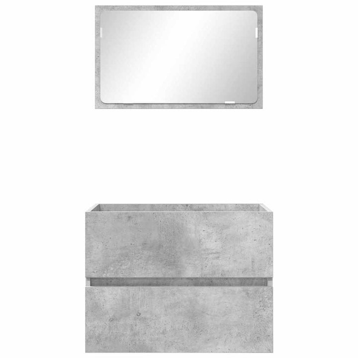 Badeværelsesmøbel sæt med skuffe Beton Grå 60 x 38,3 x 45 cm