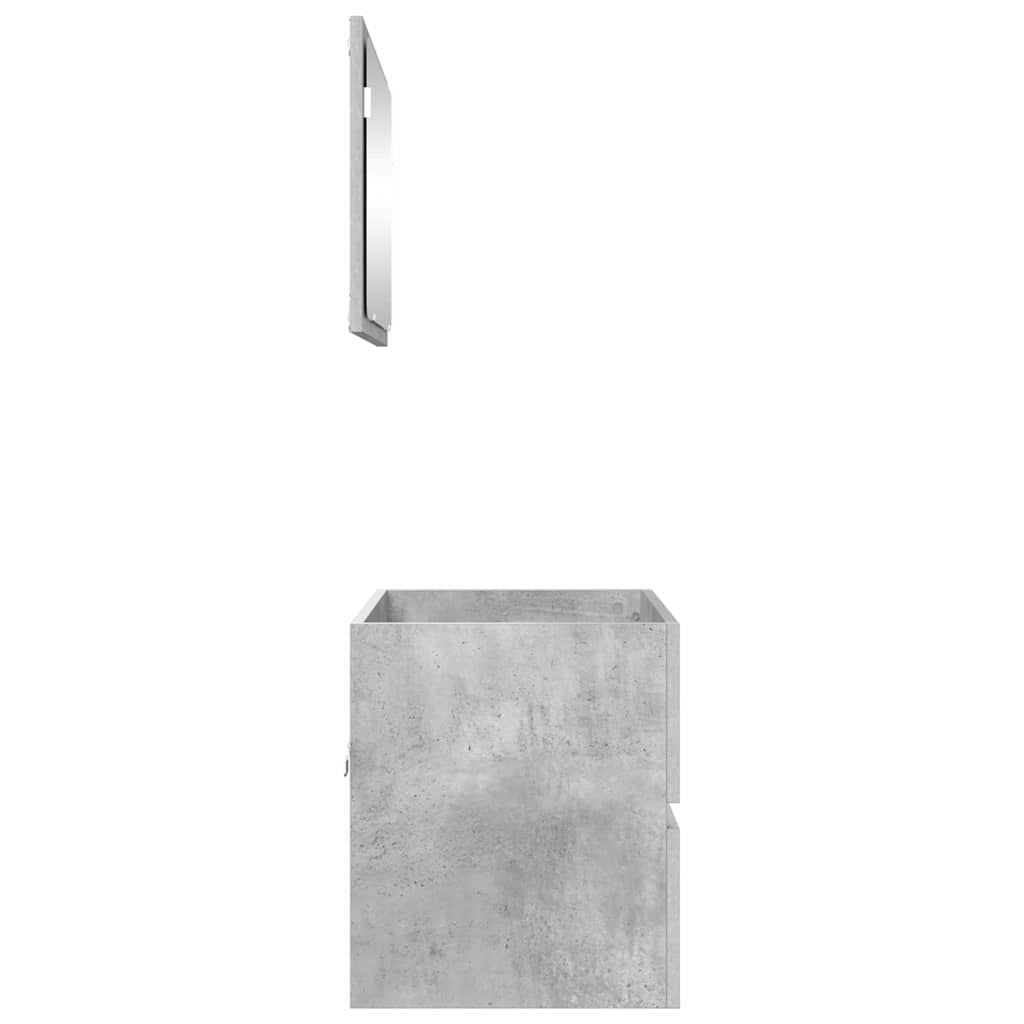 Badeværelsesmøbel sæt med skuffe Beton Grå 60 x 38,3 x 45 cm