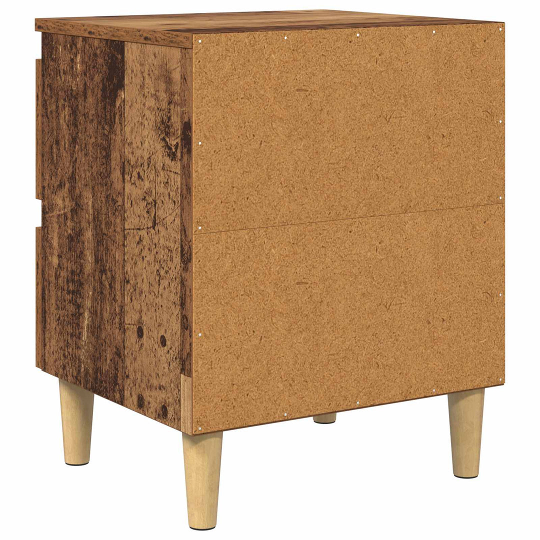 Sengeskabe 2 pcs Gammelt træ 40 x 35 x 50 cm Konstrueret træ