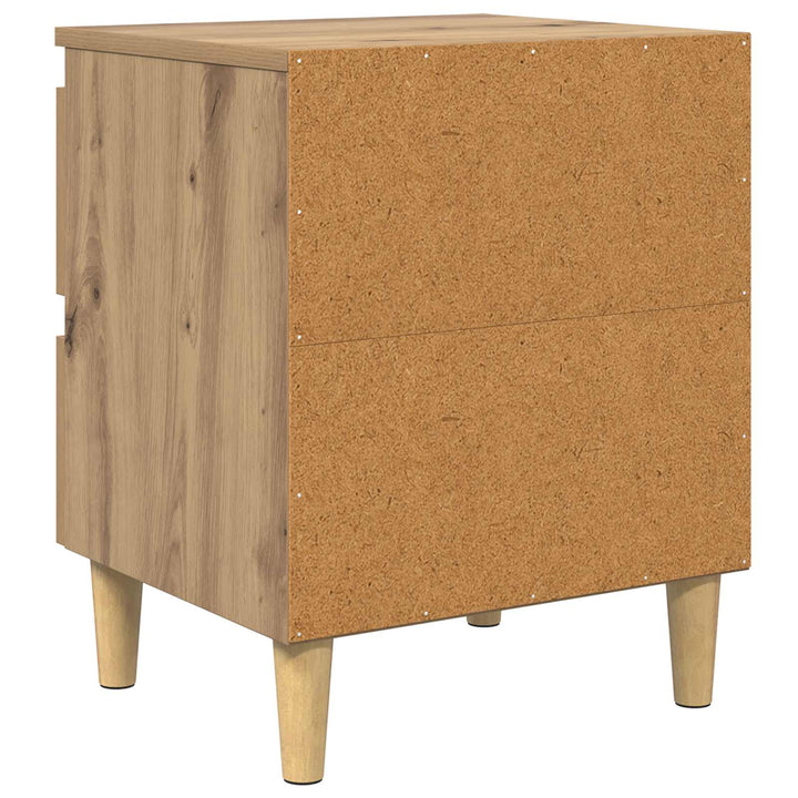 Sengeskabe 2 pcs Artisan Egetræ 40 x 35 x 50 cm Konstrueret træ