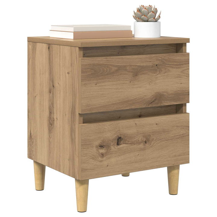 Sengeskabe 2 pcs Artisan Egetræ 40 x 35 x 50 cm Konstrueret træ