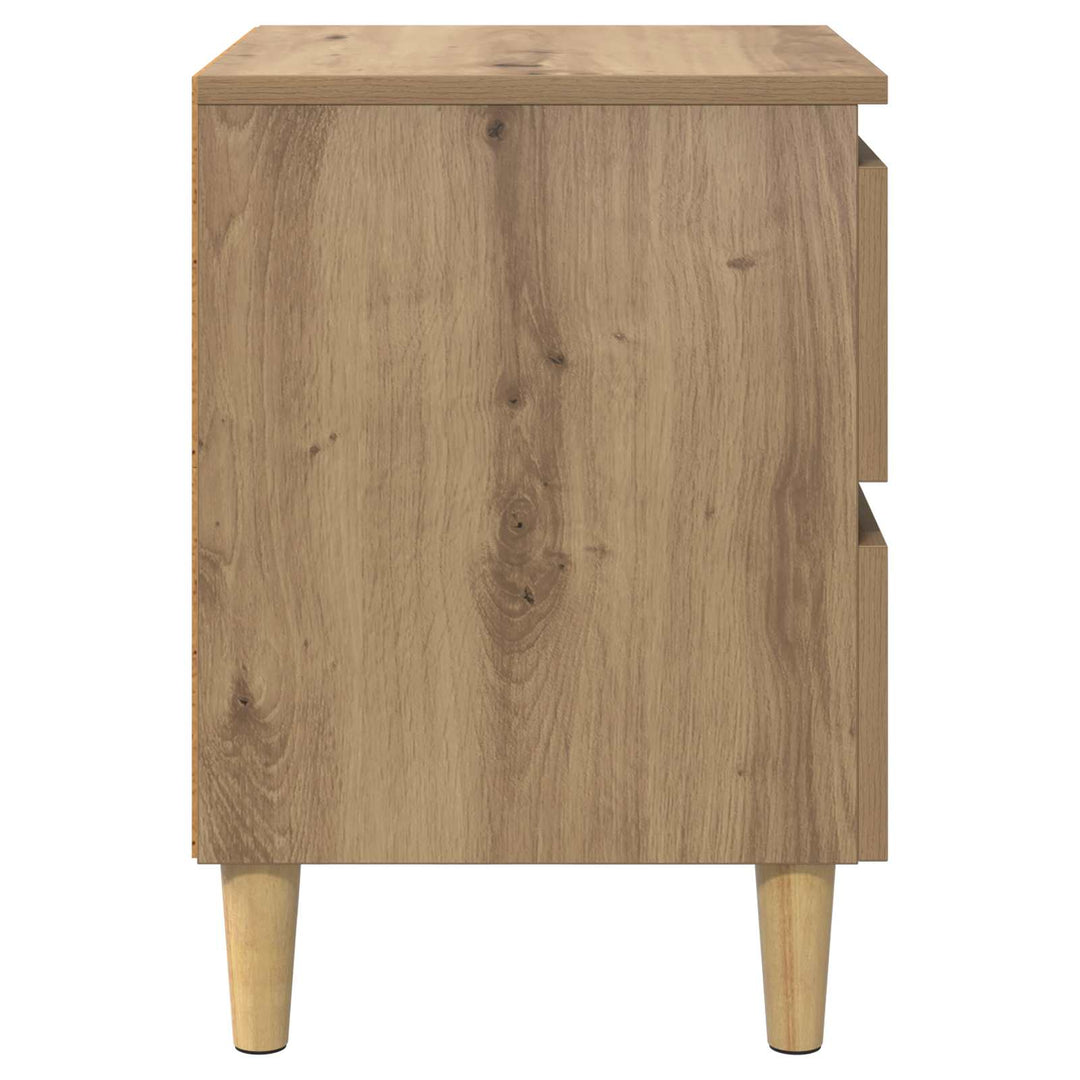 Sengeskabe 2 pcs Artisan Egetræ 40 x 35 x 50 cm Konstrueret træ