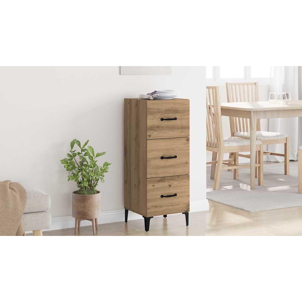 Sideboard Artisan Egetræ 34,5 x 34 x 90 cm Konstrueret træ