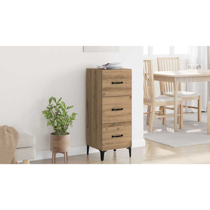 Sideboard Artisan Egetræ 34,5 x 34 x 90 cm Konstrueret træ