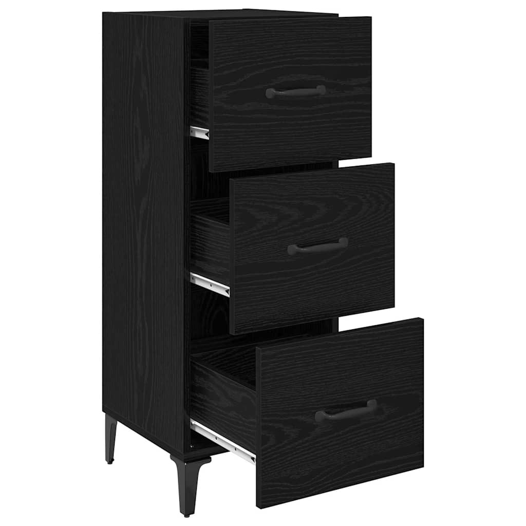 Sideboard Sort eg 34,5 x 34 x 90 cm Konstrueret træ