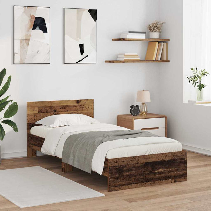 Sengestel Gammelt træ 90 x 200 cm Konstrueret træ