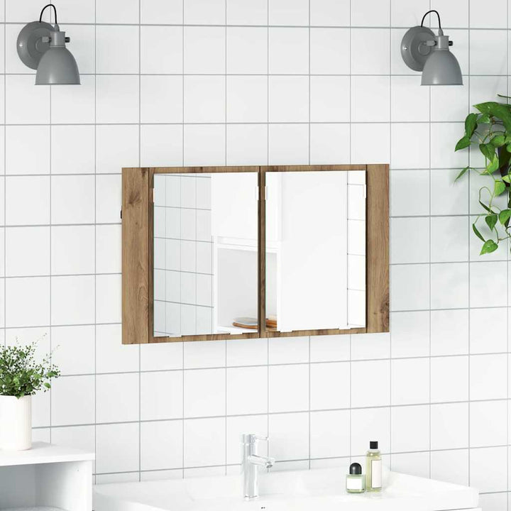 Badeværelsesspejlskab Artisan Egetræ 80 x 12 x 45 cm