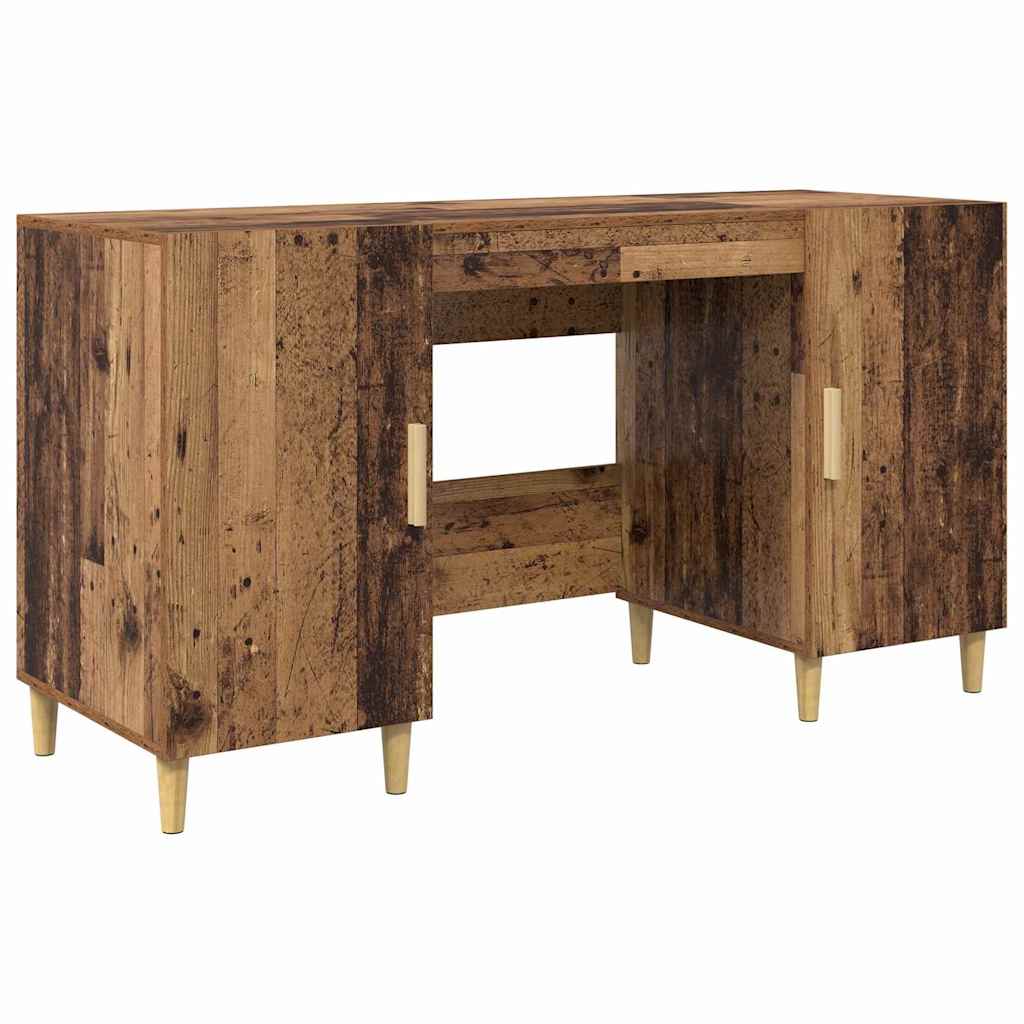 Bord med hylde Gammelt træ 140 x 50 x 75 cm Konstrueret træ