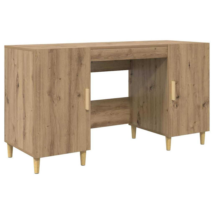 Bord med hylde Artisan Egetræ 140 x 50 x 75 cm Konstrueret træ