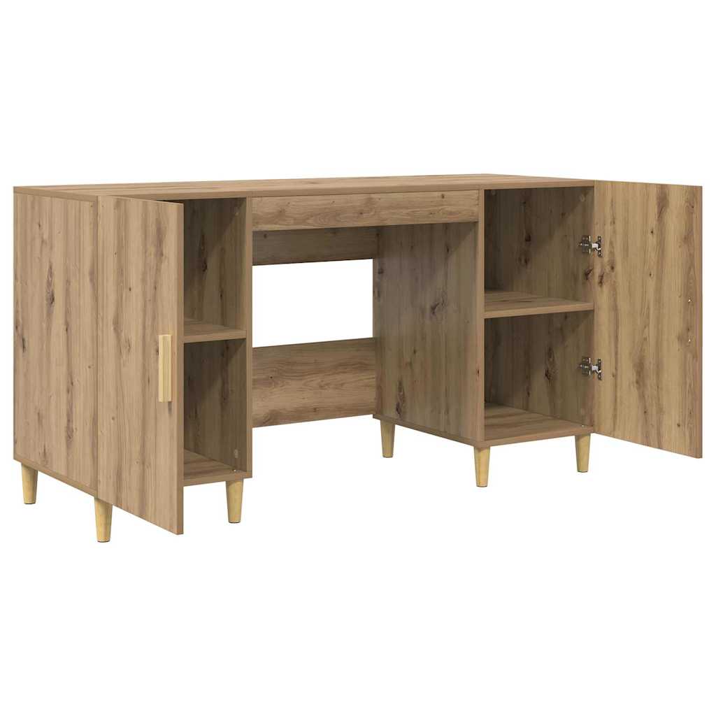 Bord med hylde Artisan Egetræ 140 x 50 x 75 cm Konstrueret træ