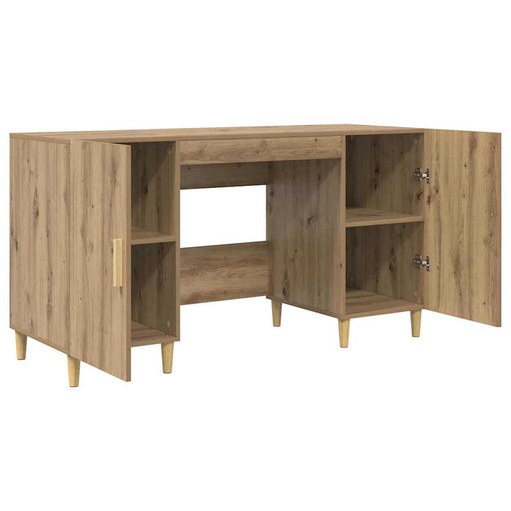 Bord med hylde Artisan Egetræ 140 x 50 x 75 cm Konstrueret træ