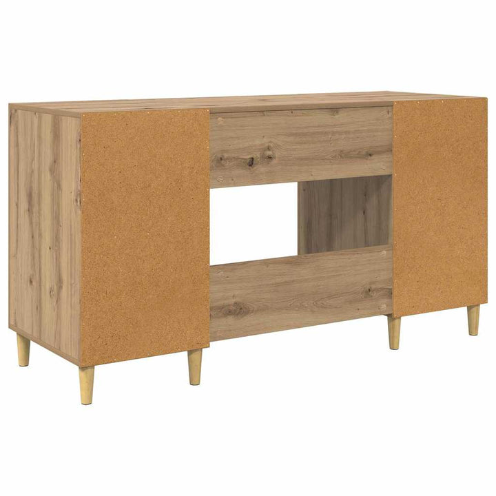 Bord med hylde Artisan Egetræ 140 x 50 x 75 cm Konstrueret træ