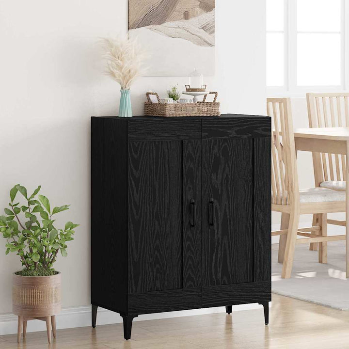 Sideboard Sort eg 69,5 x 34 x 90 cm Konstrueret træ