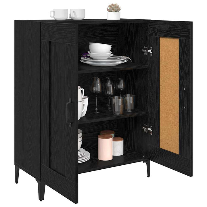 Sideboard Sort eg 69,5 x 34 x 90 cm Konstrueret træ