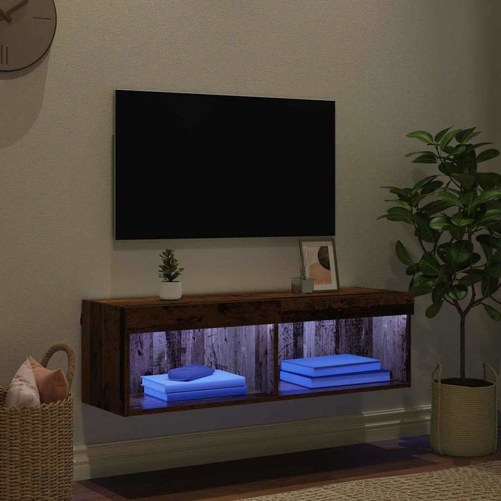 TV-møbelsæt Gammelt træ 100 x 30 x 30 cm Konstrueret træ