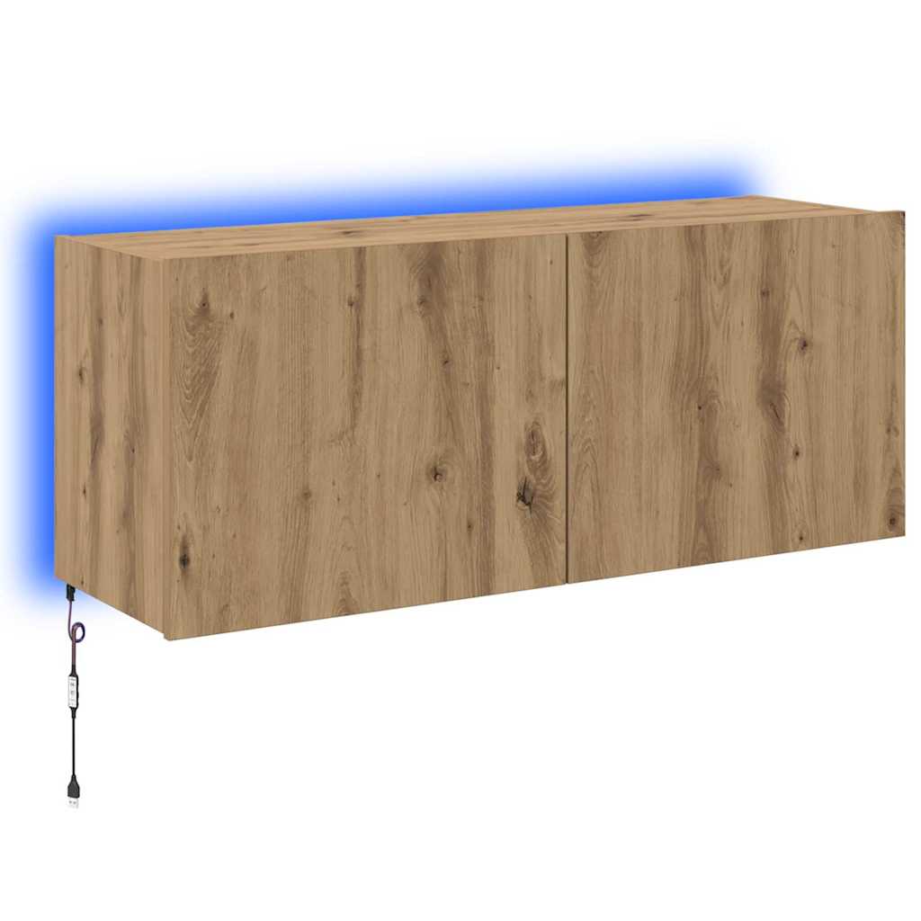 TV vægskab Artisan Egetræ 100 x 35 x 41 cm Konstrueret træ