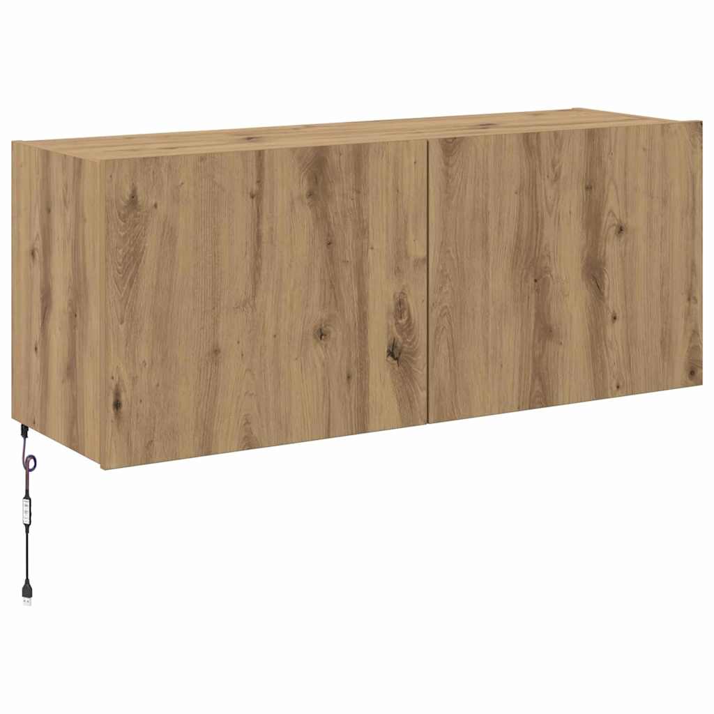 TV vægskab Artisan Egetræ 100 x 35 x 41 cm Konstrueret træ