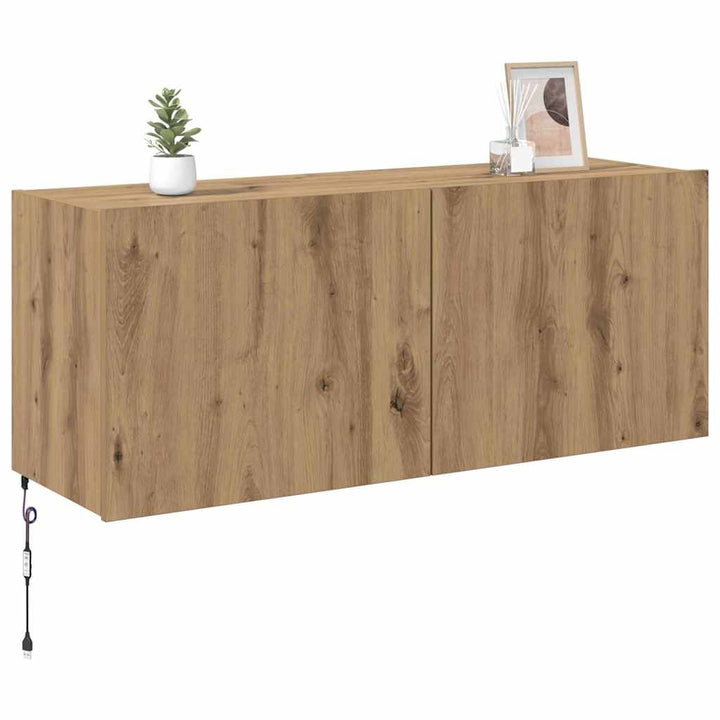 TV vægskab Artisan Egetræ 100 x 35 x 41 cm Konstrueret træ