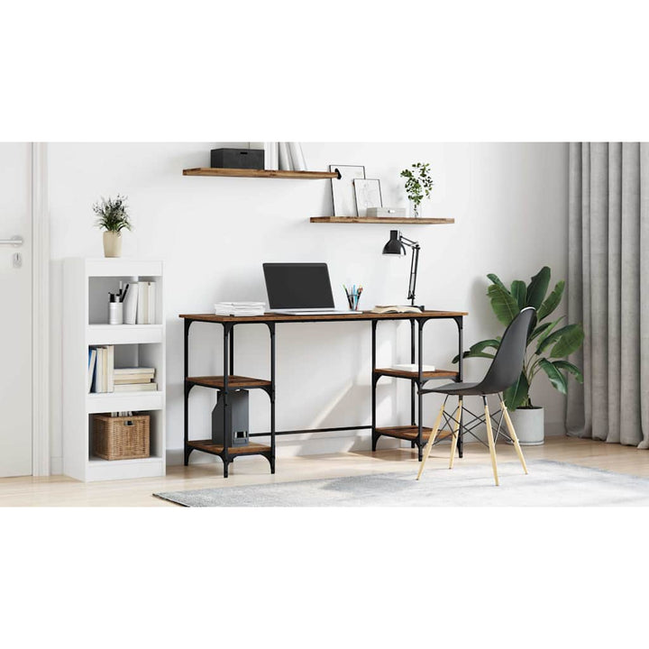 Bord med hylde Gammelt træ 140 x 50 x 75 cm Konstrueret træ