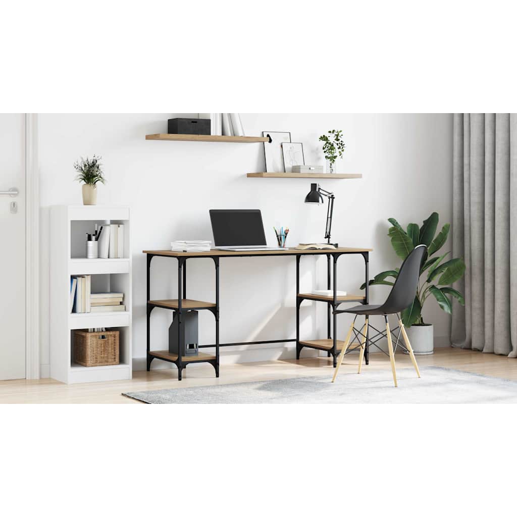 Bord med hylde Artisan Egetræ 140 x 50 x 75 cm Konstrueret træ