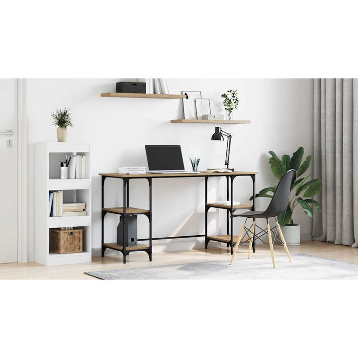 Bord med hylde Artisan Egetræ 140 x 50 x 75 cm Konstrueret træ