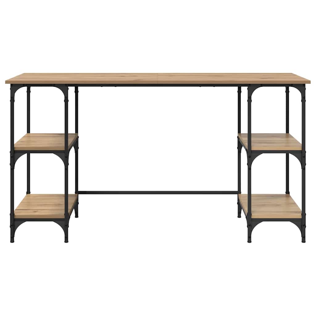 Bord med hylde Artisan Egetræ 140 x 50 x 75 cm Konstrueret træ