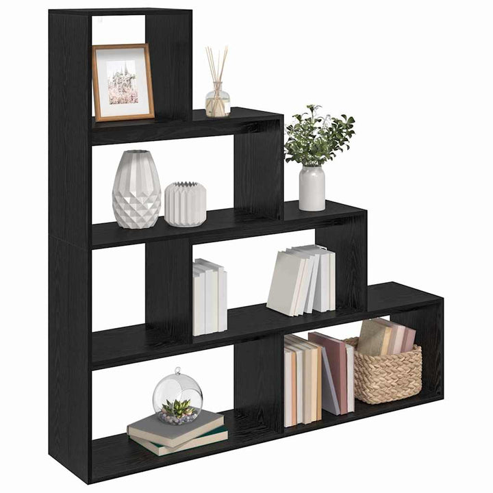 Rumdivider boghylde Sort eg 143,5 x 29 x 143,5 cm