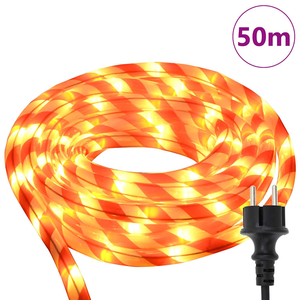 Sejllys med reblys Varm hvid 50 m PVC