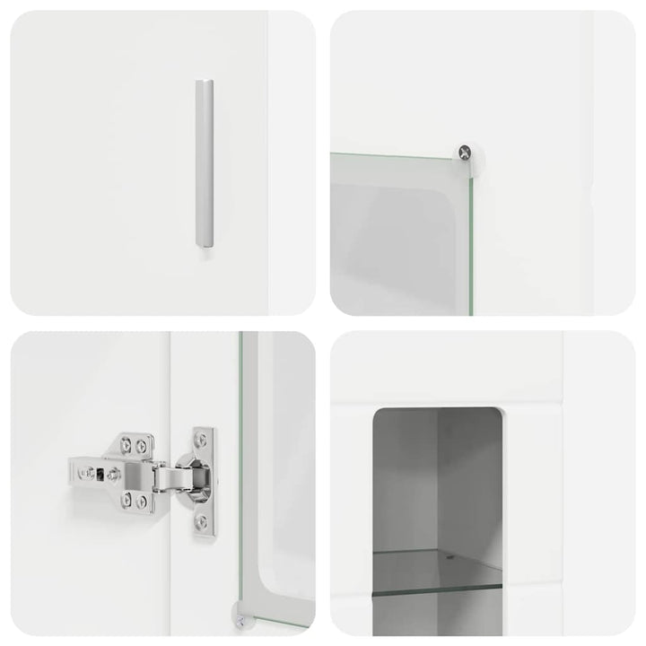 Highboard FLORIN 60 x 35 x 182 cm Hvid Konstrueret træ