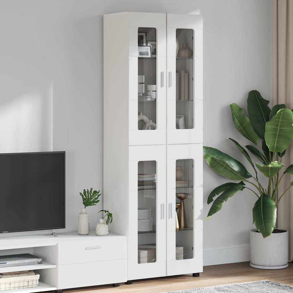 Highboard FLORIN 60 x 35 x 182 cm Hvid Konstrueret træ