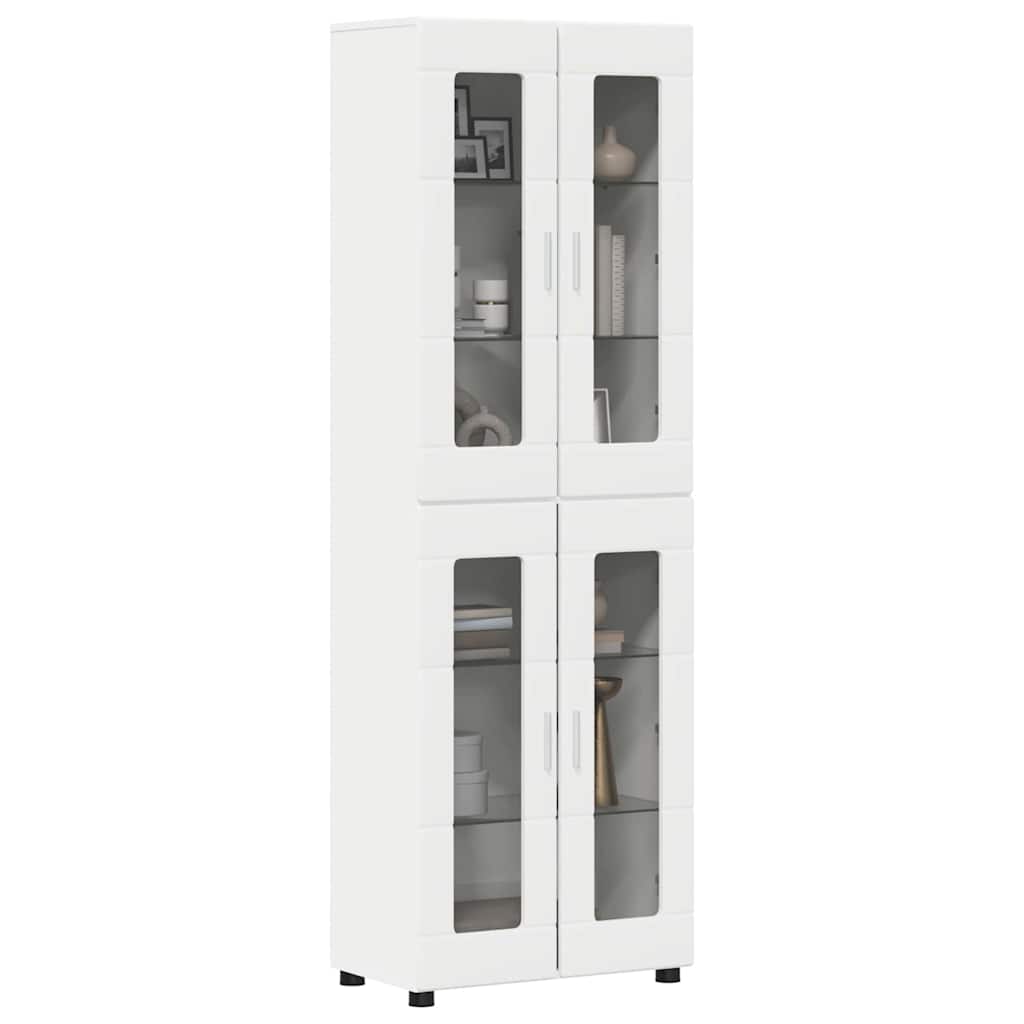 Highboard FLORIN 60 x 35 x 182 cm Hvid Konstrueret træ