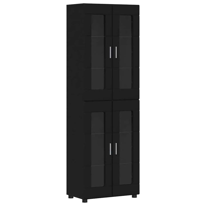 Highboard FLORIN 60 x 35 x 182 cm Sort Konstrueret træ