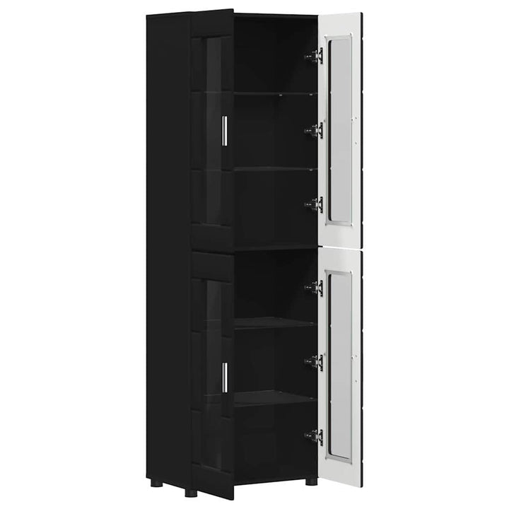 Highboard FLORIN 60 x 35 x 182 cm Sort Konstrueret træ